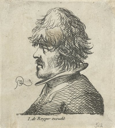 Portrætbuste af en mand med en fiskerhat af Pieter Jansz Quast