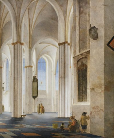Interiøret i Buurkerk-kirken i Utrecht af Pieter Jansz Saenredam