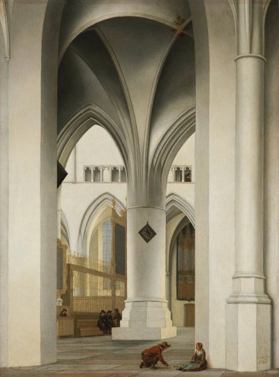 ""Udsigt over koret i St. Bavo-kirken i Haarlem, Holland"" (Kor over St. Bavo-kirken i Haarlem) Maleri af Pieter Saenredam (1597-1665) af Pieter Jansz Saenredam