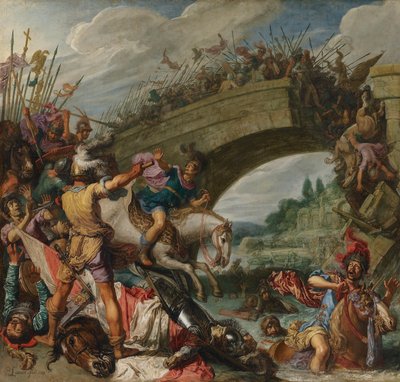 Kampen mellem Konstantin og Maxentius af Pieter Lastman