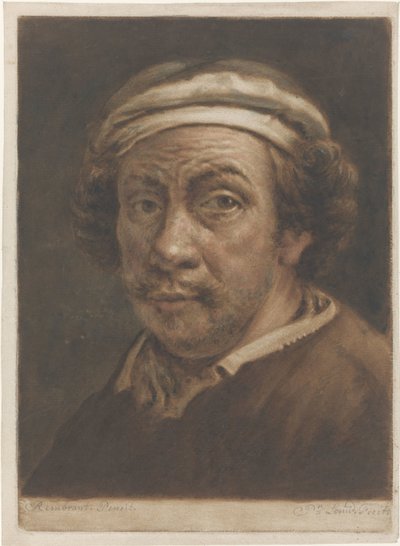 Portræt af Rembrandt van Rijn af Pieter Louw