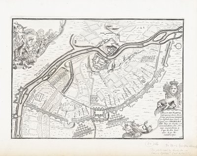Kort over Narva i 1700 af Pieter Mortier