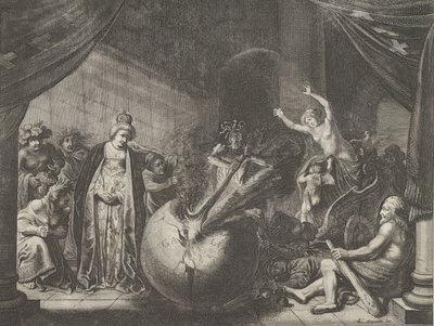 Plade 9: Allegory on the Discord in France, fra Caspar Barlaeus, Medicea Hospes, 1638. af Pieter Nolpe