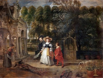 Rubens og Helene Fourment i haven, ca 1631. af Peter Paul Rubens