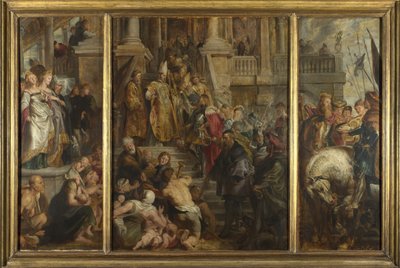 Skitse til højaltertavle, St. Bavo, Gent, 1612 af Peter Paul Rubens