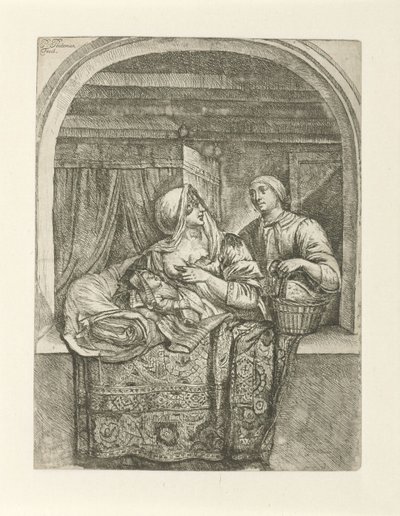 Kvinde, der ammer sit barn af Pieter Peutemans