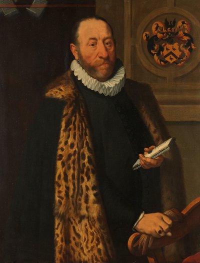 Portræt af Mattheus Augustijnsz Steyn, rådmand i Admiralitetskollegiet i det nordlige kvarter i Dokkum af Pieter Pietersz. (I)
