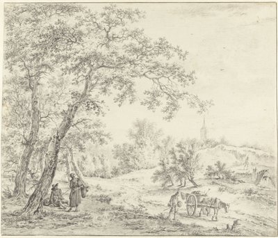 Nordhollandsk landskab (Egmond mod Castricum?) af Pieter Pietersz. Barbiers
