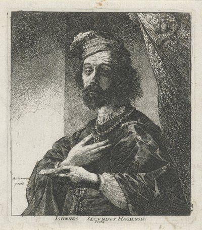 Portret af Janus Secundus af Pieter Rottermondt