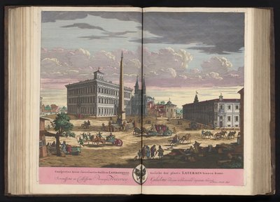 Gezicht op het Lateraan met de Sint-Jan van Lateranen i Rom Udsigt over det hellige område af Lateranbasilikaen (...) (titel på objektet) af Pieter Schenk (I)