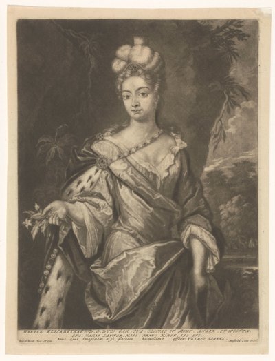 Portræt af Maria Elisabeth af Hessen-Darmstadt af Pieter Schenk (I)