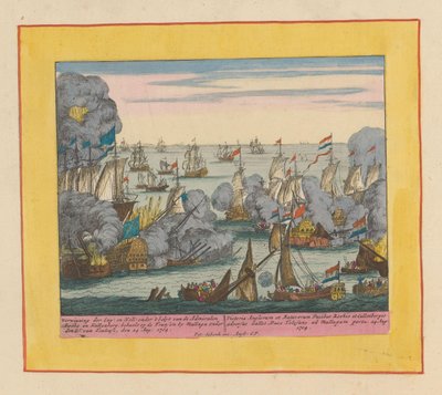 Søslaget ved Malaga, 1704 Verwinning der Eng en Holl : under kommando af Admiralen Rooke og Kallenberg (...) (titel på objekt) Krigens teater, begyndelsen af ​​kong Charles II. Indtil kong Charles III. Eksisterende i IX. Historisk Fig af Pieter Schenk (I)