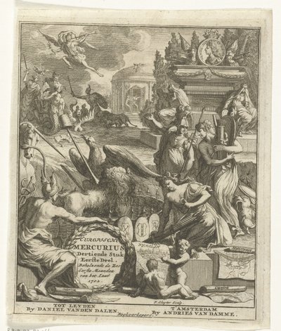 Titelside for European Mercury of 1702 European Mercury, trettende stykke del 1. Indeholder de seks første måneder af året 1702 (titel på objekt) af Pieter Sluyter