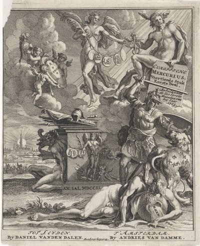 Titelside for: Europæisk Merkur, 14. del, 1. del, 1703 af Pieter Sluyter