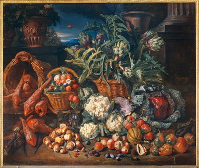 Nature morte: legumes et fruits - Stilleben: Grøntsager og frugter ... af Pieter Snyers