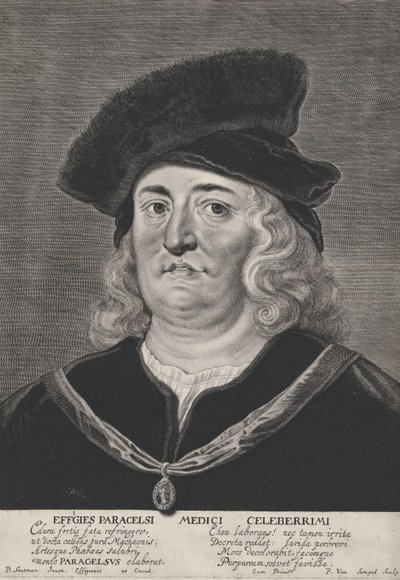 Portræt af Theophrastus Paracelsus, 1615-43. af Pieter Soutman