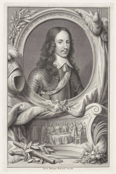 Portræt af Vilhelm II, Prins af Orange af Pieter Tanjé