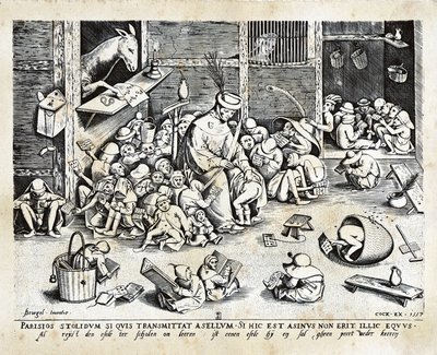 Allegori om uddannelse af Pieter The Elder Brueghel