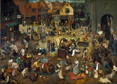 Kampen om karneval (fastelavnssøndag) og Careme af Pieter The Elder Brueghel
