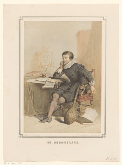 Jan Janszoon Starter ved sit skrivebord af Pieter Wilhelmus van de Weijer