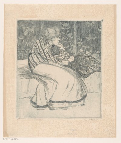 Portræt af Saar Wouters af Pieter Willem van Baarsel (signed by artist)