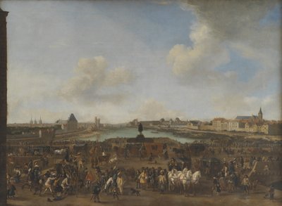 Udsigt over Paris set fra Place Dauphine af Pieter Wouwerman