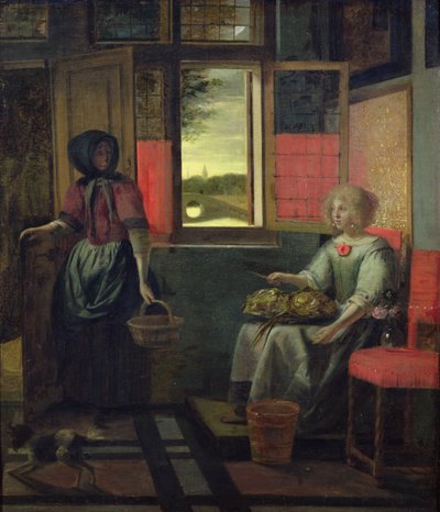 Et hollandsk interiør af Pieter de Hooch