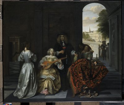 A Music Party (olie på lærred) af Pieter de Hooch