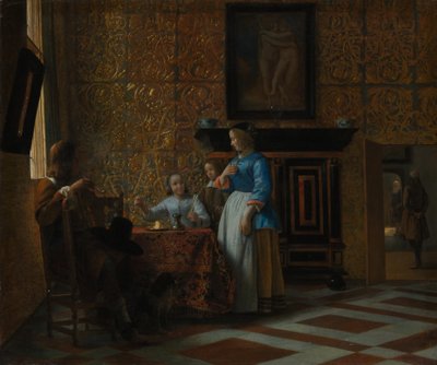 Fritid i elegante omgivelser, ca. 1663-65. af Pieter de Hooch