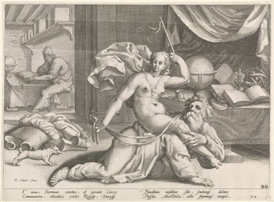 Aristoteles og Phyllis af Pieter de Jode (I) (attributed to)