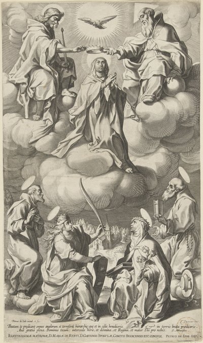 Marias kroning af Pieter de Jode (I) (attributed to)