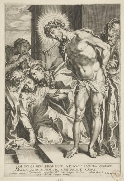 Kristus med tornekrone og Maria grædende af Pieter de Jode (I)