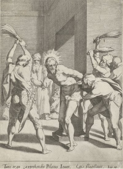 Geseling van Christus Passie van Christus (serietitel) Passion and Resurrection (serietitel) af Pieter de Jode (I)