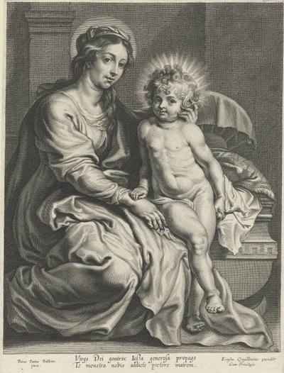 Maria med Kristusbarn ved krybbe af Pieter de Jode (I)