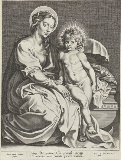 Maria med Kristusbarn ved krybbe af Pieter de Jode (I)