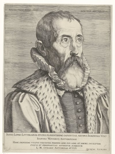 Portræt af Justus Lipsius af Pieter de Jode (I)