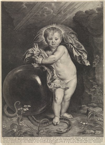 Kristusbarn med kugle af Pieter de Jode (II)