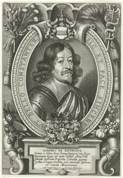 Portret af Johann von Reumont Peacemakers of the Christian World (serietitel) af Pieter de Jode (II)