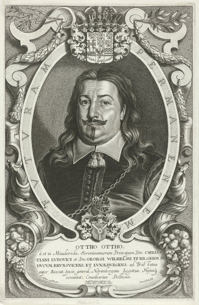 Portret af Otto Otto von Mauderode Famous Legates (serietitel) af Pieter de Jode (II)