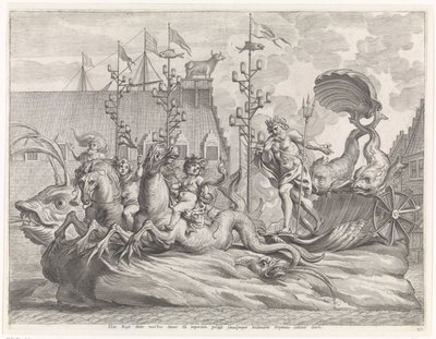 Spektakel med Neptuns Vogn Kardinal-Spædbarnets glædelige indtræden i Gent, 1635 (serietitel) af Pieter de Jode (II)