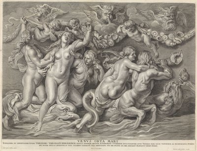 Venus til søs Venvs Orta Mari (titel på objekt) af Pieter de Jode (II)