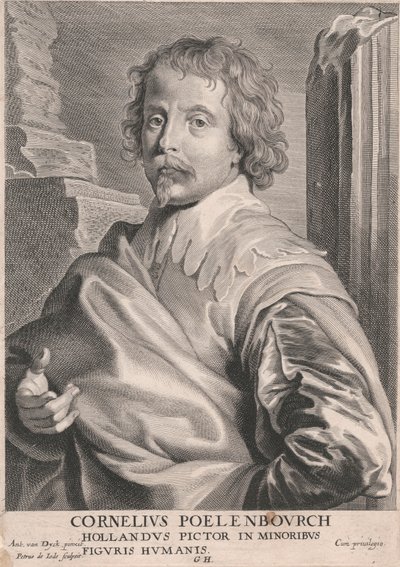 Cornelius Poelenbourch, hollandsk maler i mindreårige, menneskelige figurer af Pieter de Jode