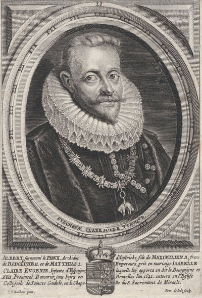 Portræt af Albert VII, ærkehertug af Østrig, ca. 1650. af Pieter de Jode II