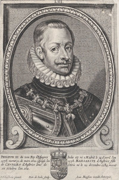 Portræt af Filip III, konge af Spanien, ca. 1650. af Pieter de Jode II