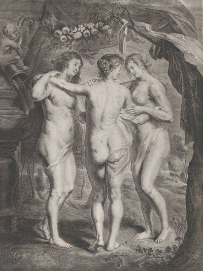 De tre nåder, ca. 1630-45. af Pieter de Jode II