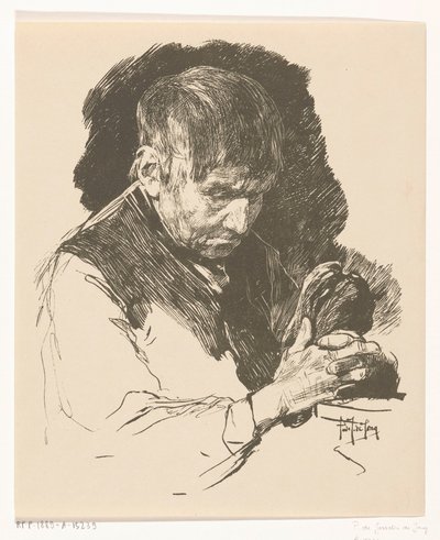 Bedende mand med foldede hænder af Pieter de Josselin