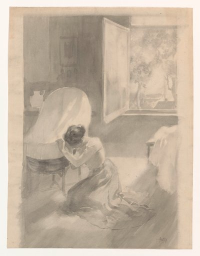 Mor ved krybbe af Pieter de Josselin