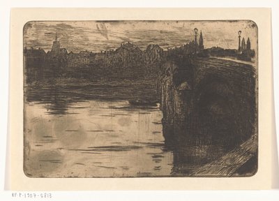 St Servaas-broen i Maastricht Bro over en flod i en by af Pieter de Josselin