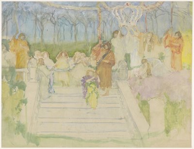 Tableau vivant i anledning af dronning Wilhelminas bryllup i 1901 af Pieter de Josselin