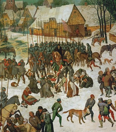 Massakren på de uskyldige (maleri på egetræ) af Pieter the Elder Bruegel